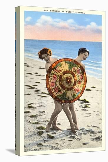 Ladies Behind Parasol, Florida-null-Stretched Canvas