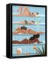 Ladies by the Pool-Petra Lizde-Framed Stretched Canvas