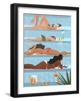 Ladies by the Pool-Petra Lizde-Framed Giclee Print
