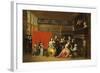 Ladies Celebrating the Birth of a Child in an Elegant Boudoir-Hieronymus Janssens-Framed Giclee Print