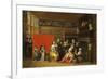 Ladies Celebrating the Birth of a Child in an Elegant Boudoir-Hieronymus Janssens-Framed Giclee Print