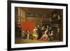 Ladies Celebrating the Birth of a Child in an Elegant Boudoir-Hieronymus Janssens-Framed Giclee Print