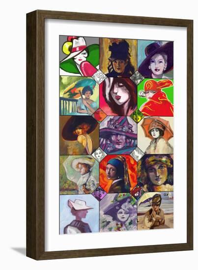 Ladies Collage 1-Howie Green-Framed Giclee Print