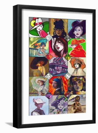 Ladies Collage 1-Howie Green-Framed Giclee Print