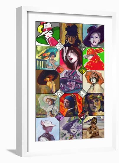 Ladies Collage 1-Howie Green-Framed Giclee Print