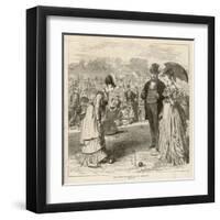 Ladies Croquet Match at the All England Club Wimbledon-null-Framed Art Print