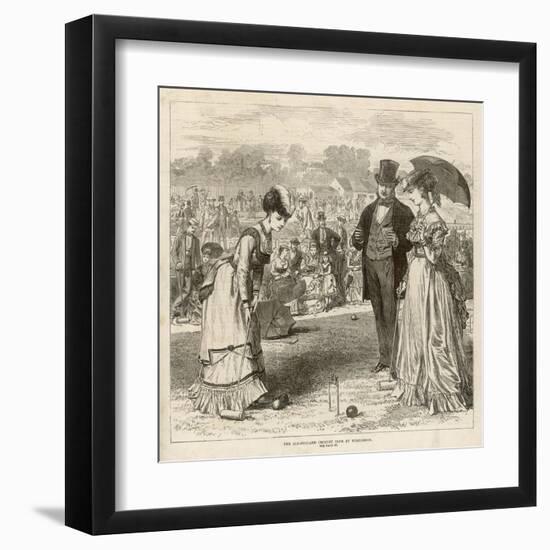 Ladies Croquet Match at the All England Club Wimbledon-null-Framed Art Print