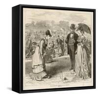 Ladies Croquet Match at the All England Club Wimbledon-null-Framed Stretched Canvas