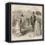 Ladies Croquet Match at the All England Club Wimbledon-null-Framed Stretched Canvas