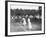 Ladies' Doubles Match at Wimbledon-null-Framed Photographic Print