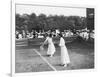 Ladies' Doubles Match at Wimbledon-null-Framed Photographic Print