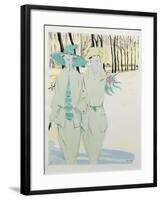 Ladies' Fashion, Illustration from a German Magazine, 1922-null-Framed Giclee Print