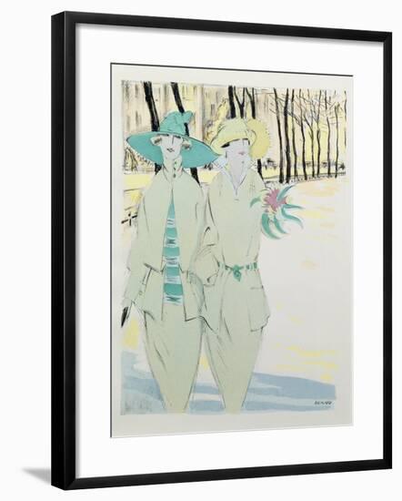 Ladies' Fashion, Illustration from a German Magazine, 1922-null-Framed Giclee Print