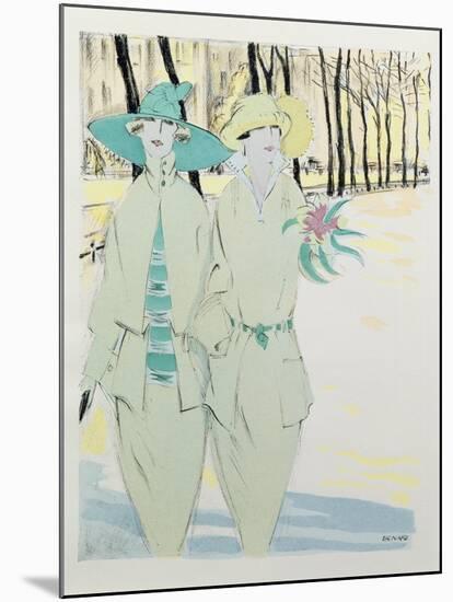 Ladies' Fashion, Illustration from a German Magazine, 1922-null-Mounted Giclee Print