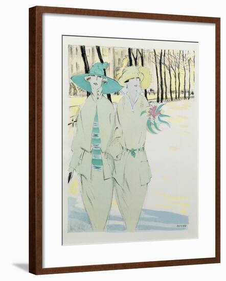 Ladies' Fashion, Illustration from a German Magazine, 1922-null-Framed Giclee Print