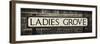 Ladies Grove Sign - St Albans - Hertfordshire - London - UK - England - United Kingdom - Europe-Philippe Hugonnard-Framed Photographic Print