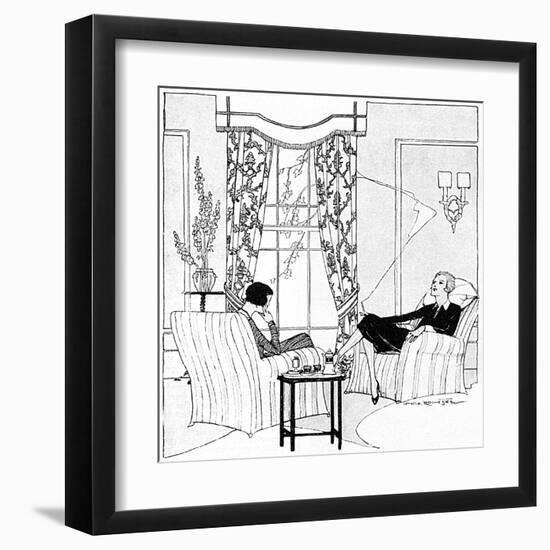 Ladies Have Coffee-Anne Rochester-Framed Art Print