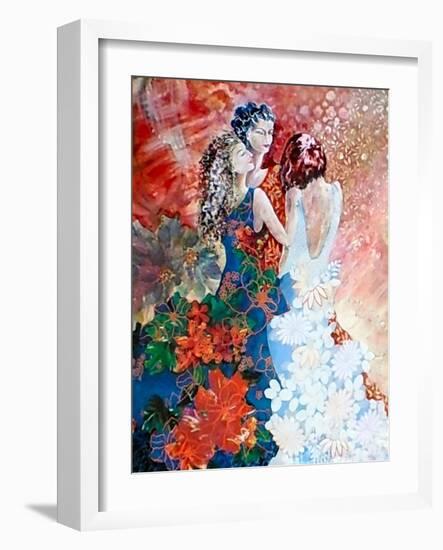 Ladies In Floral Dresses-Mary Smith-Framed Giclee Print