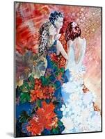 Ladies In Floral Dresses-Mary Smith-Mounted Giclee Print