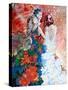 Ladies In Floral Dresses-Mary Smith-Stretched Canvas