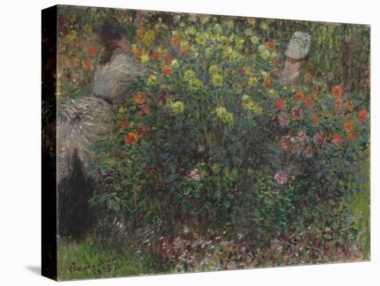 Ladies in Flowers, 1875-Claude Monet-Stretched Canvas