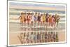 Ladies in Surf, Miami Beach, Florida-null-Mounted Art Print