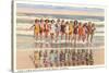 Ladies in Surf, Miami Beach, Florida-null-Stretched Canvas