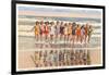 Ladies in Surf, Miami Beach, Florida-null-Framed Art Print