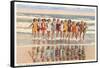 Ladies in Surf, Miami Beach, Florida-null-Framed Stretched Canvas