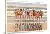 Ladies in Surf, Miami Beach, Florida-null-Stretched Canvas