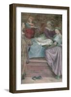 Ladies in Waiting, Detail from the Birth of the Virgin-Andrea del Sarto-Framed Premium Giclee Print