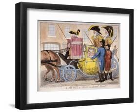 Ladies Inside a Muddy, Bond Street, London, 1800-Isaac Cruikshank-Framed Premium Giclee Print