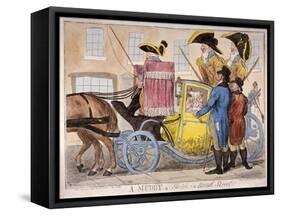 Ladies Inside a Muddy, Bond Street, London, 1800-Isaac Cruikshank-Framed Stretched Canvas