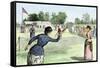 Ladies Lawn Tennis Tournament at the Staten Island Cricket Club, NY, 1870s-null-Framed Stretched Canvas