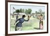 Ladies Lawn Tennis Tournament at the Staten Island Cricket Club, NY, 1870s-null-Framed Giclee Print