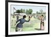 Ladies Lawn Tennis Tournament at the Staten Island Cricket Club, NY, 1870s-null-Framed Giclee Print