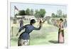 Ladies Lawn Tennis Tournament at the Staten Island Cricket Club, NY, 1870s-null-Framed Giclee Print