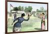 Ladies Lawn Tennis Tournament at the Staten Island Cricket Club, NY, 1870s-null-Framed Giclee Print