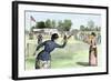 Ladies Lawn Tennis Tournament at the Staten Island Cricket Club, NY, 1870s-null-Framed Giclee Print