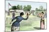 Ladies Lawn Tennis Tournament at the Staten Island Cricket Club, NY, 1870s-null-Mounted Giclee Print