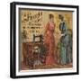 Ladies Looking at Sewing Machine-null-Framed Giclee Print