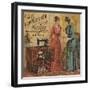 Ladies Looking at Sewing Machine-null-Framed Premium Giclee Print