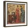 Ladies Looking at Sewing Machine-null-Framed Giclee Print