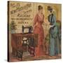 Ladies Looking at Sewing Machine-null-Stretched Canvas