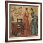 Ladies Looking at Sewing Machine-null-Framed Giclee Print