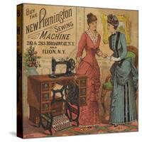 Ladies Looking at Sewing Machine-null-Stretched Canvas