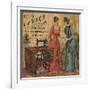 Ladies Looking at Sewing Machine-null-Framed Giclee Print