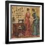 Ladies Looking at Sewing Machine-null-Framed Giclee Print