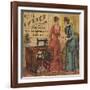 Ladies Looking at Sewing Machine-null-Framed Giclee Print