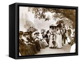 Ladies of Edwardian Society Take a Stroll in Hyde Park, 1905-null-Framed Stretched Canvas